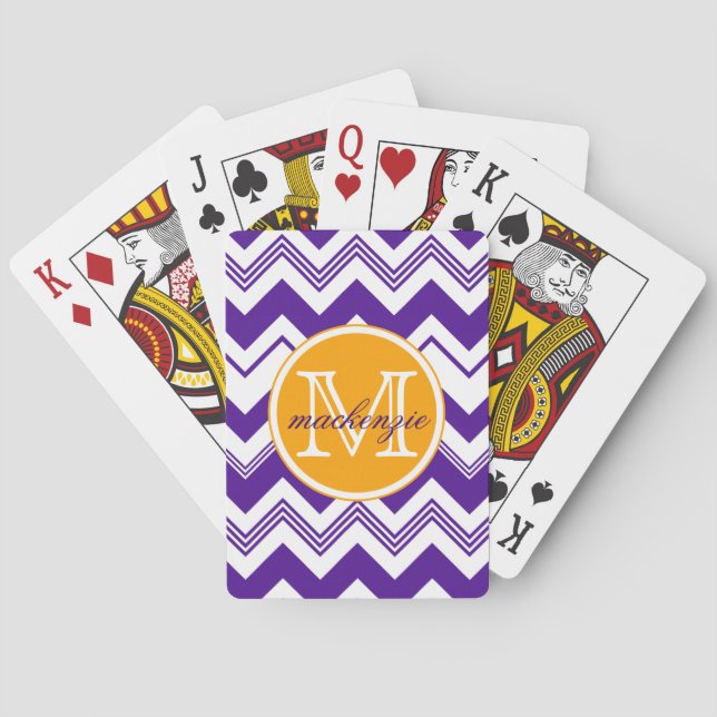 För vitsparre för Monogram känt purpurfärgat Spel Kort (Baksidan)