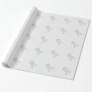 För vitsticka för krom likt tryck för medvetenhet presentpapper