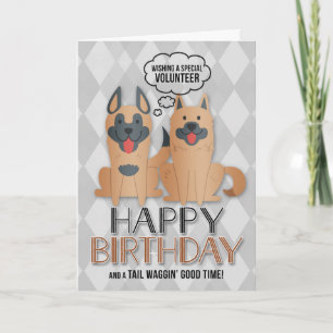 för Volunteers födelsedagskvällen Tecknad hund Kort