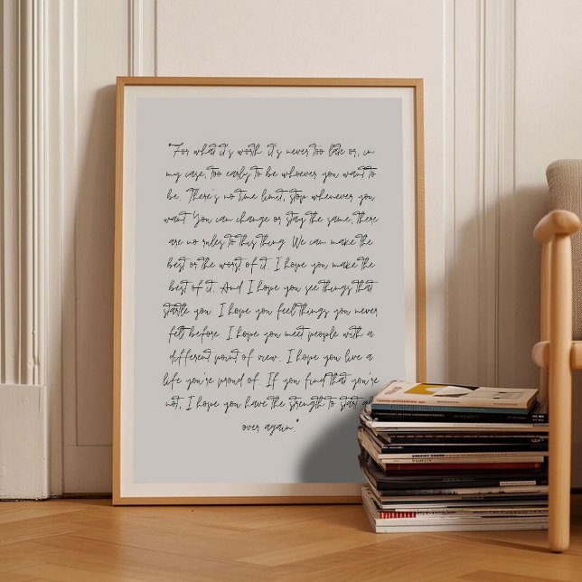 For What It's Worth Print Affirmation Print Fitzge Poster (Skapare uppladdad)