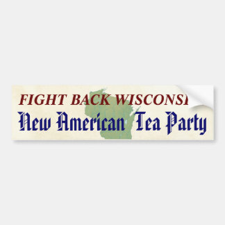 För Wisconsin för slagsmål tillbaka party för Tea Bildekal