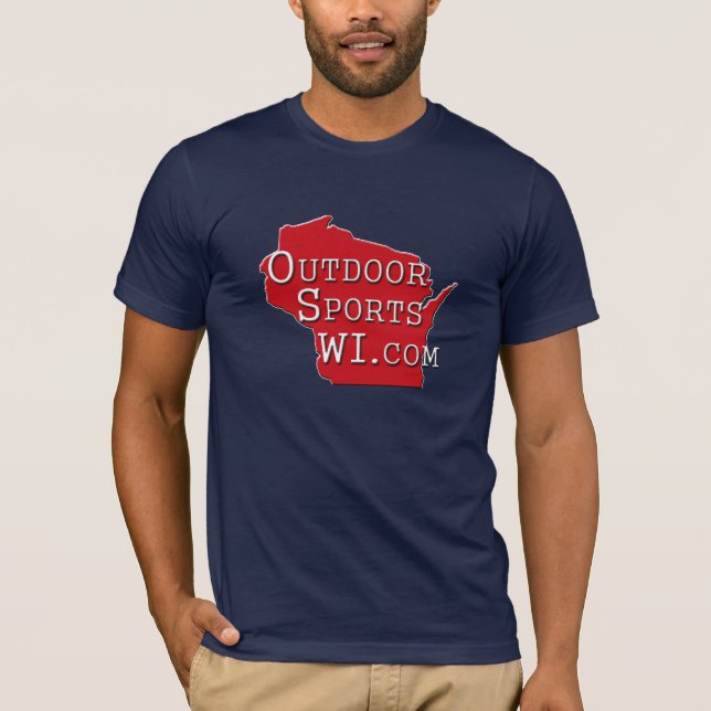 För Wisconsin för utomhus- sportar manar för T-shirt (Framsida)