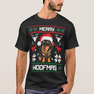 För Woofmas för taxhund glad skjorta för gåva T-shirt