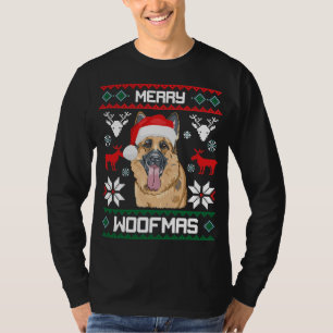 För Woofmas för tysk herdehund glad gåva jul Tee Shirt