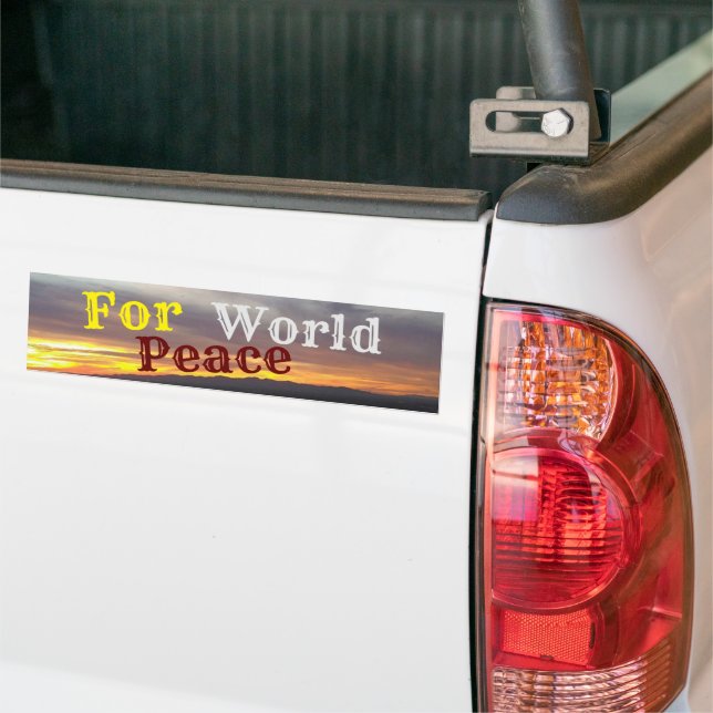 För World Peace Bumper Sticker Bildekal (På lastbil)