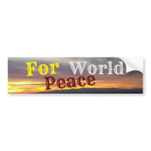 För World Peace Bumper Sticker