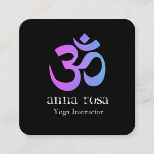 För Yogainstruktör för *~* så elegantt modernt Fyrkantigt Visitkort