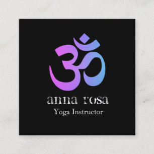 För Yogainstruktör för *~* så elegantt modernt Fyrkantigt Visitkort