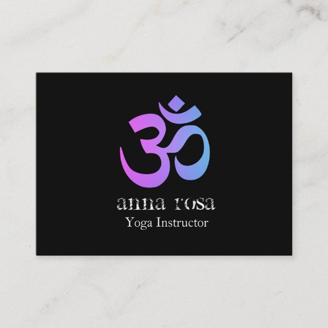 För Yogainstruktör för *~* så modernt elegantt Visitkort (Framsida)