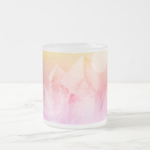 För YogaReiki för *~* ljus fylld Crystal botemed Frostad Glasmugg