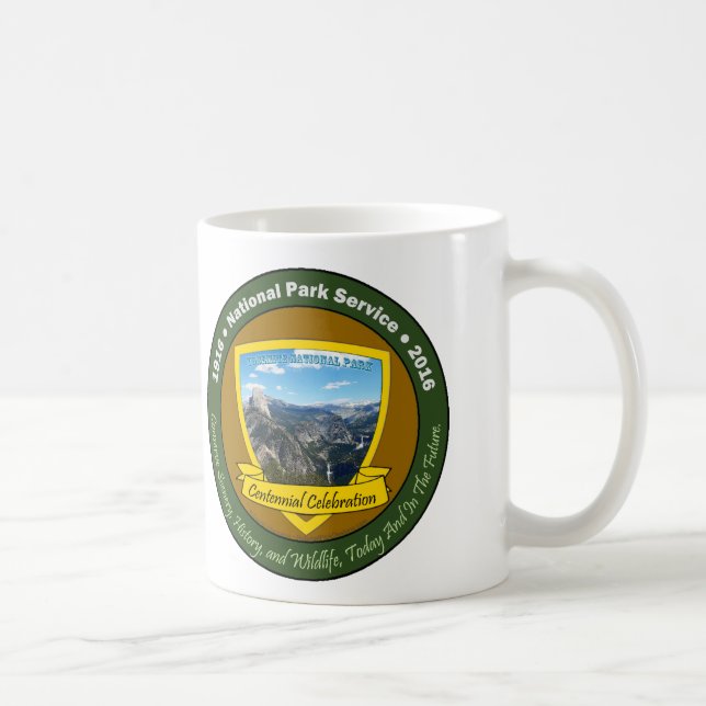 För Yosemite för nationalpark hundraårs- mg Cf Kaffemugg (Höger)
