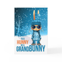 för Young Grandson Cute Blue God Grandbunny
