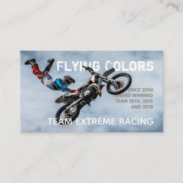 För ytterlighetMotocross för text inbyggt foto Visitkort