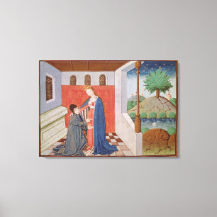 Föra dialog mellan Boethius och filosofi Canvastryck
