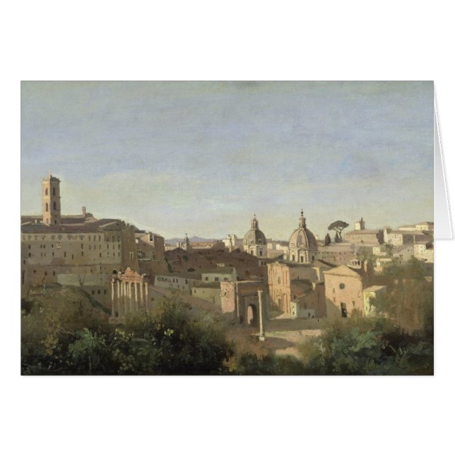 Fora som ses från de Farnese trädgårdarna Hälsningskort (Framsidan Horizontal)
