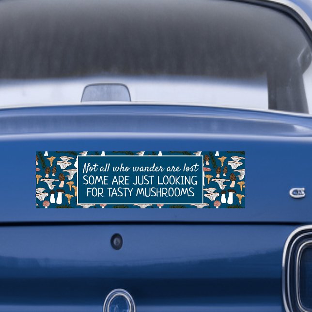 Foraging Mushroom Hunter Roligt Fungi Funny Origin Bildekal (Foraging Mushroom Hunter Fun Fungi Funny Original Bumper Sticker
)
