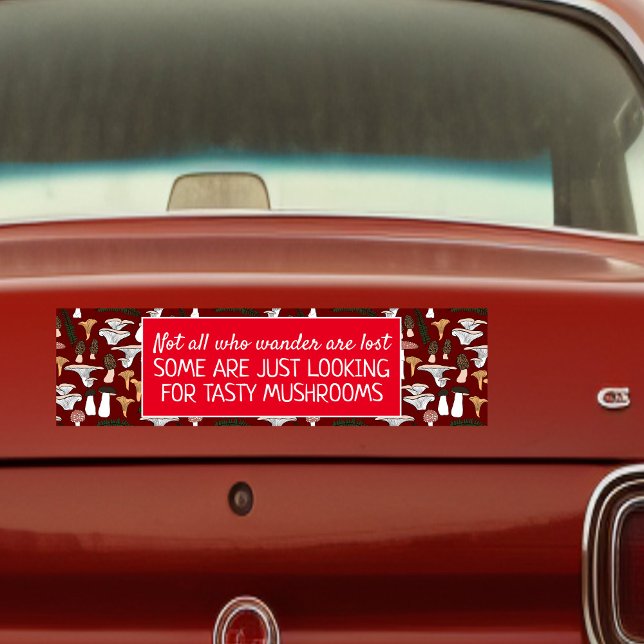 Foraging Mushroom Hunter Roligt Fungi Funny Origin Bildekal (Foraging Mushroom Hunter Fun Fungi Funny Original Bumper Sticker
)
