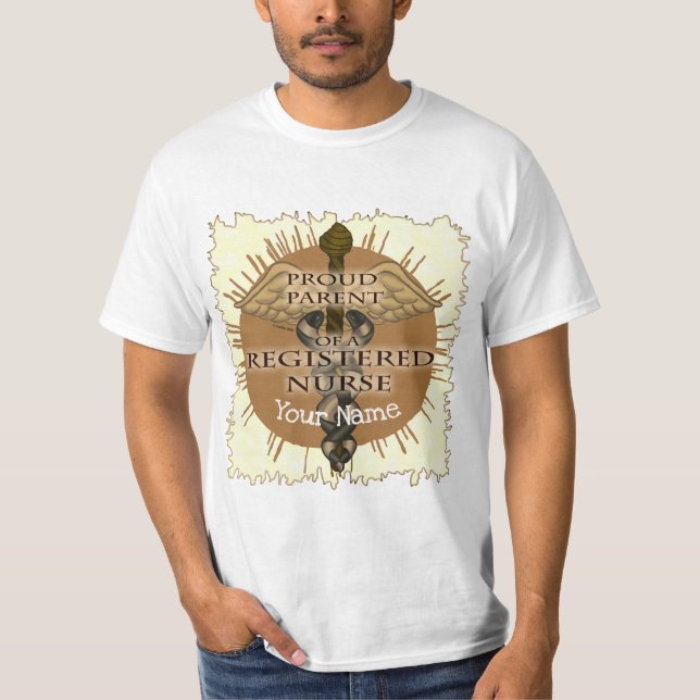 Förälder legitimerad sjuksköterska t shirt (Framsida)