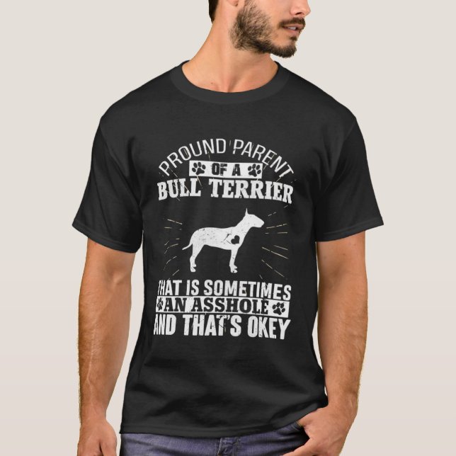 Förälder till Bull Terrier Hund för manar Women Pa T Shirt (Framsida)