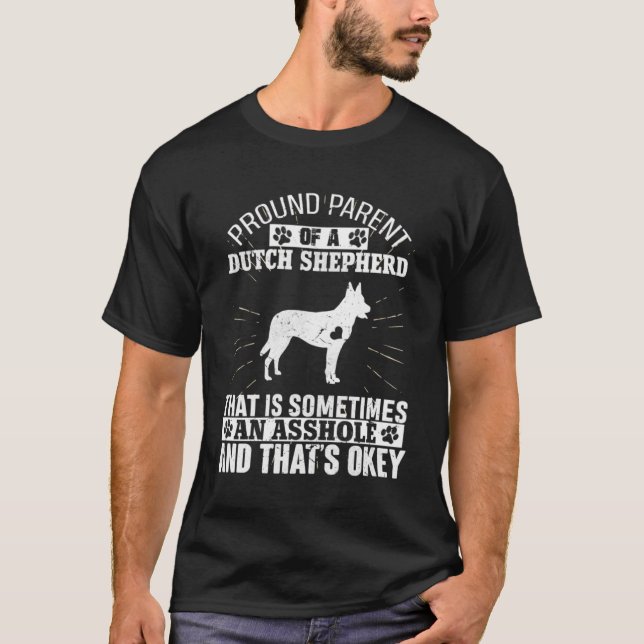 Förälder till nederländska Shepherd Hund för manar T Shirt (Framsida)