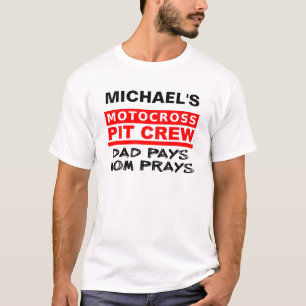 Förälders Pit Crew Dirt Bike Motocross T-Shirt