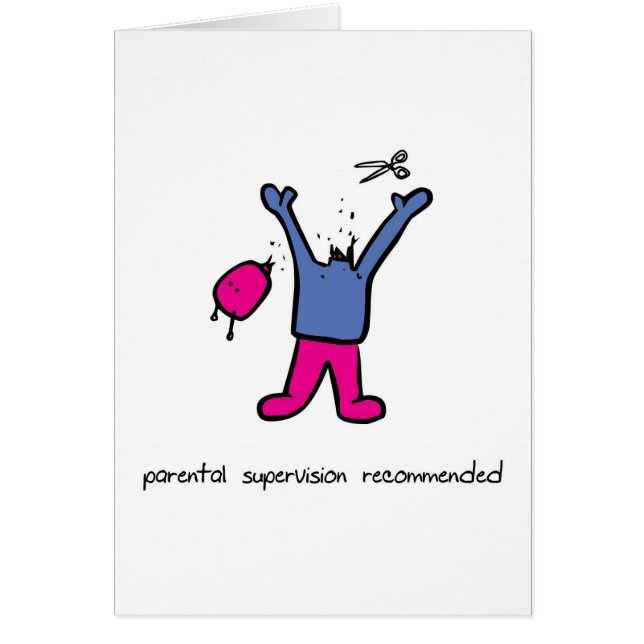 Föräldra- övervakning hälsningskort (Framsidan)