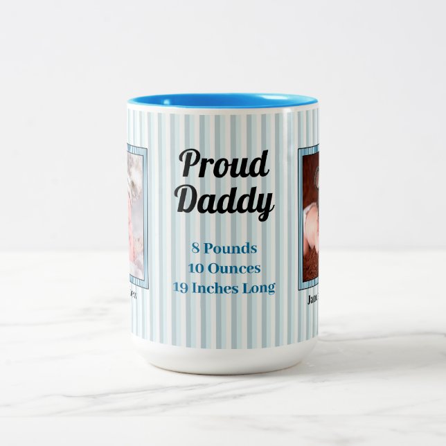 FÖRÅLDRAD babymugg för pappa Två-Tonad Mugg (Center)