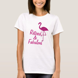 Föråldrad Fabulous sparkly rosa flamingo Anpassnin T Shirt