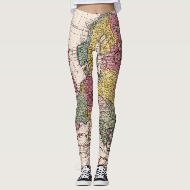 Föråldrad Karta (9) Leggings (Framsida)