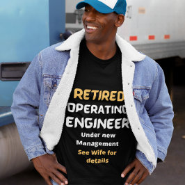 Föråldrad operativ Ingenjör pension Funny text T Shirt