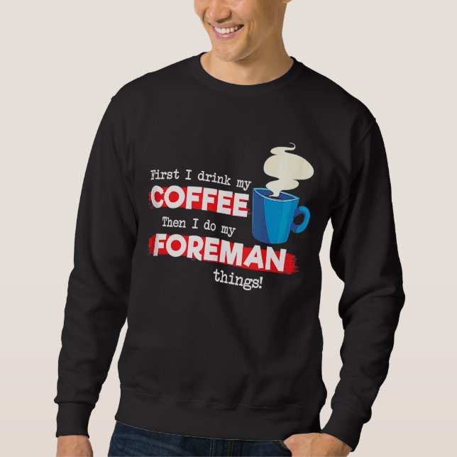 Föräldrakontroll och kaffeavskrivning lång ärmad tröja (Framsida)
