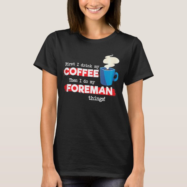 Föräldrakontroll och kaffeavskrivning t shirt (Framsida)