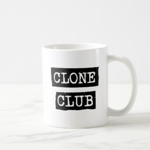 Föräldralös för klonklubb för svart typogra kaffemugg