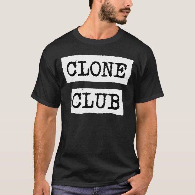 Föräldralös för klonklubb för svart | typografi tee (Framsida)