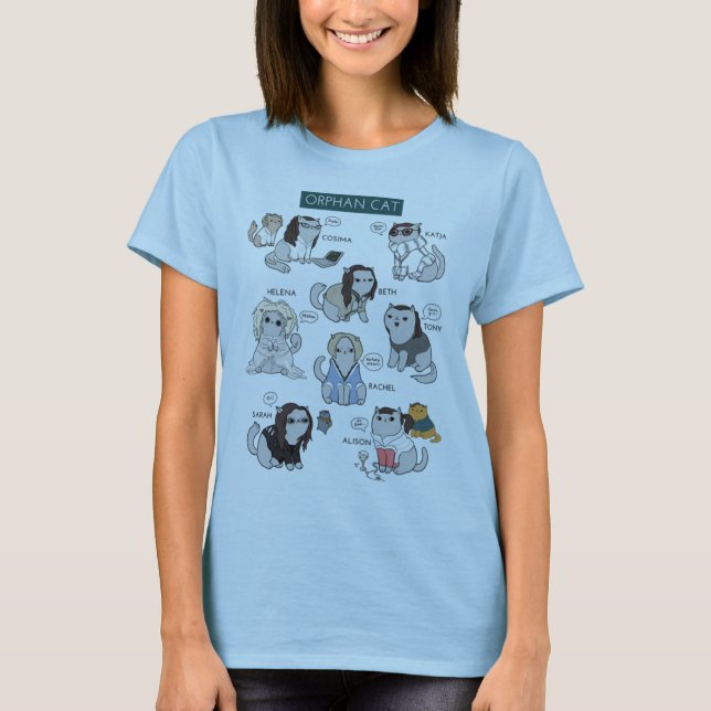 FÖRÄLDRALÖS KATTT-TRÖJA T-SHIRT (Framsida)