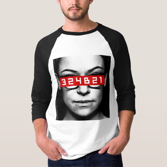 Föräldralös svart | Cosima - märkren numrerar T Shirt (Framsida)