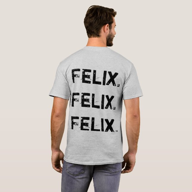 Föräldralös svart Felix citationsteckenT-tröja Tee (Hel baksida)