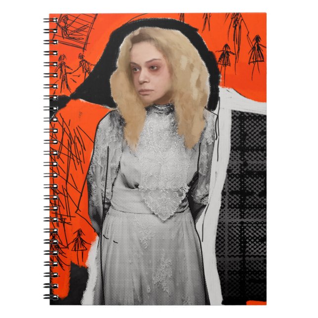 Föräldralös svart | gotiska Helena - skissa Anteckningsbok Med Spiral (Framsidan)