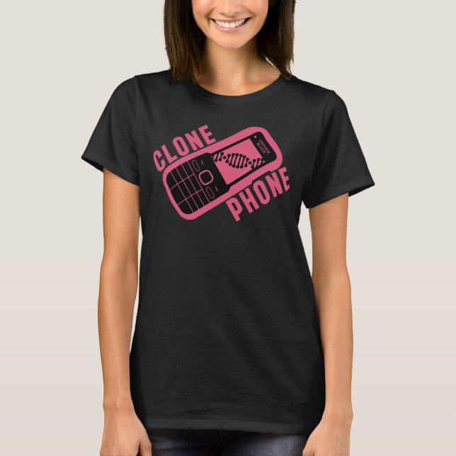 Föräldralös svart klontelefon t-shirt (Framsida)