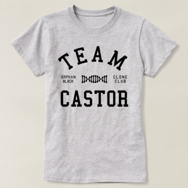 Föräldralös svart lagCastor T-shirt (Design framsida)