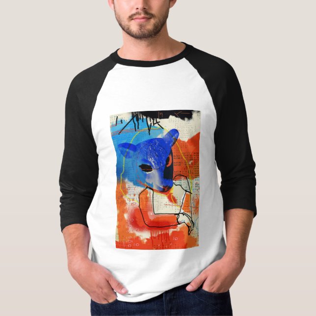 Föräldralös svart | MK - får maskerar silhouetten T-shirt (Framsida)