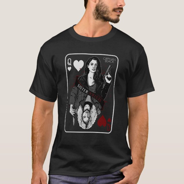 Föräldralös svart | Sarah & Helena - syster/Sestra Tee Shirt (Framsida)