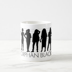Föräldralös teckenSilhouette för svart Kaffemugg