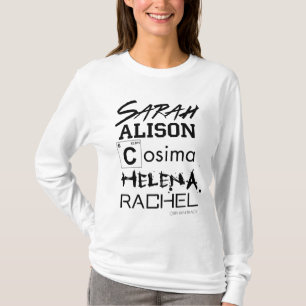 Föräldralösa för klonklubb för svart systra t shirt