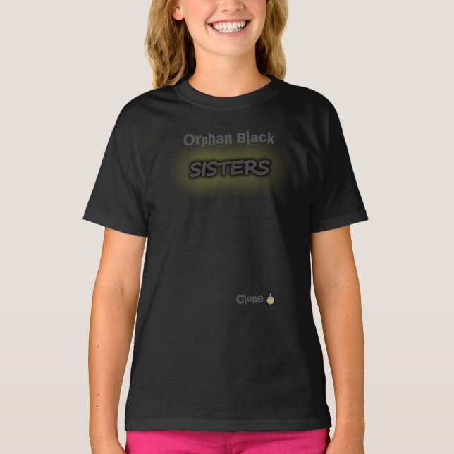 Föräldralösa svart klonsystrar t-shirt (Framsida)