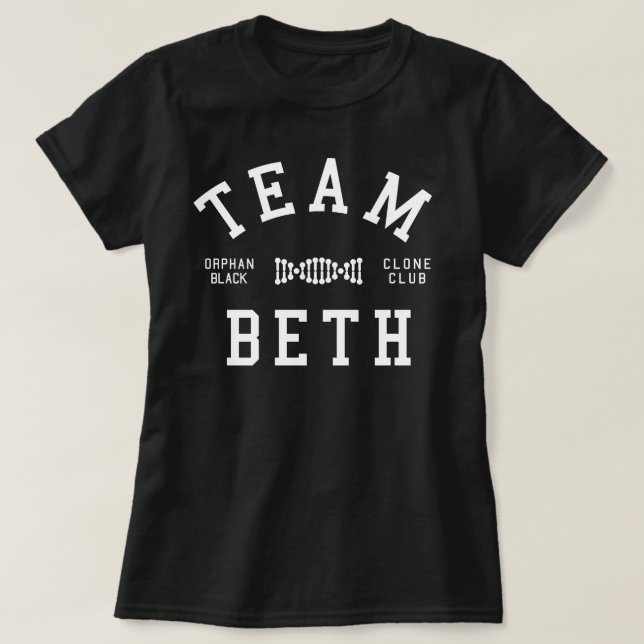 Föräldralöst svart lag Beth Tee (Design framsida)