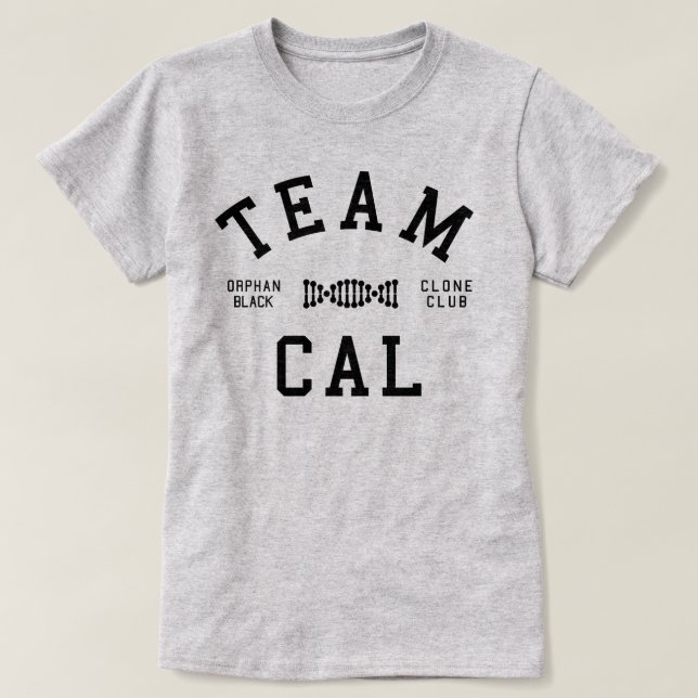 Föräldralöst svart lag Cal Tee Shirt (Design framsida)