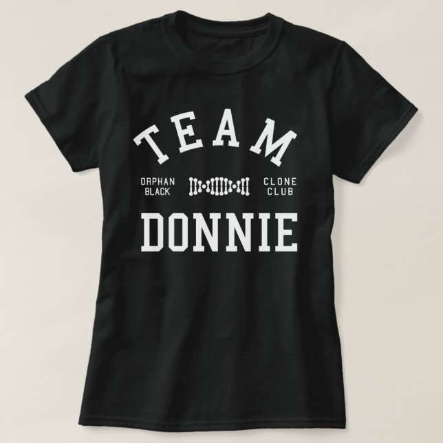 Föräldralöst svart lag Donnie T-shirt (Design framsida)