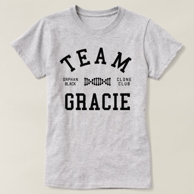 Föräldralöst svart lag Gracie Tröja (Design framsida)