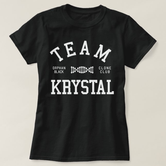 Föräldralöst svart lag Krystal T-shirt (Design framsida)